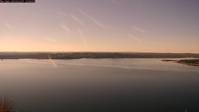 Lake Travis webcam, December 7, 2015 2:15 PM CT