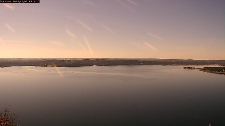 Lake Travis webcam, December 7, 2015 2:25 PM CT