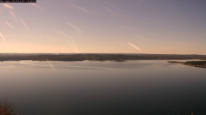Lake Travis webcam, December 7, 2015 2:35 PM CT