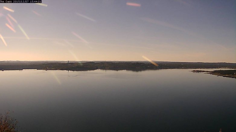 Lake Travis webcam, December 7, 2015 2:50 PM CT