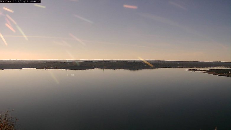 Lake Travis webcam, December 7, 2015 2:55 PM CT