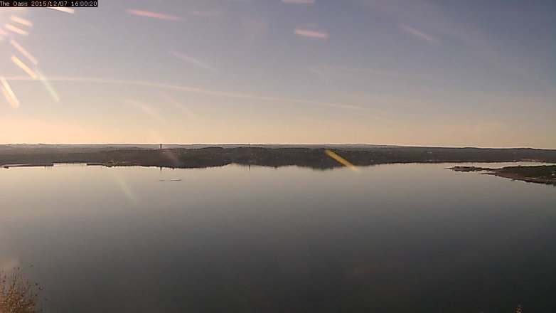 Lake Travis webcam, December 7, 2015 3:05 PM CT