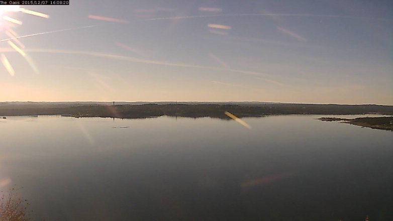 Lake Travis webcam, December 7, 2015 3:15 PM CT