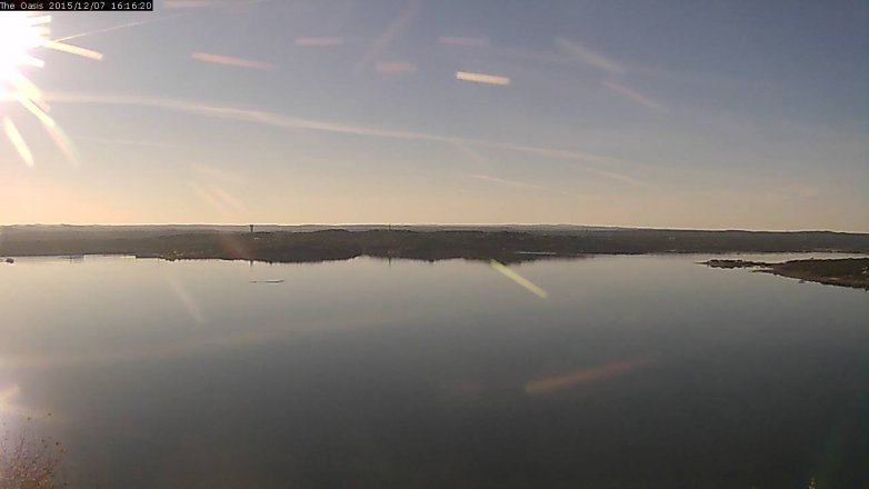 Lake Travis webcam, December 7, 2015 3:25 PM CT