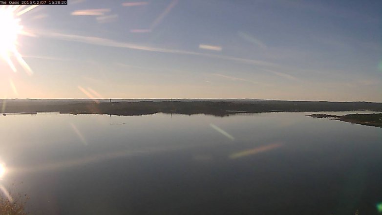 Lake Travis webcam, December 7, 2015 3:35 PM CT