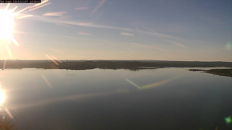 Lake Travis webcam, December 7, 2015 3:45 PM CT