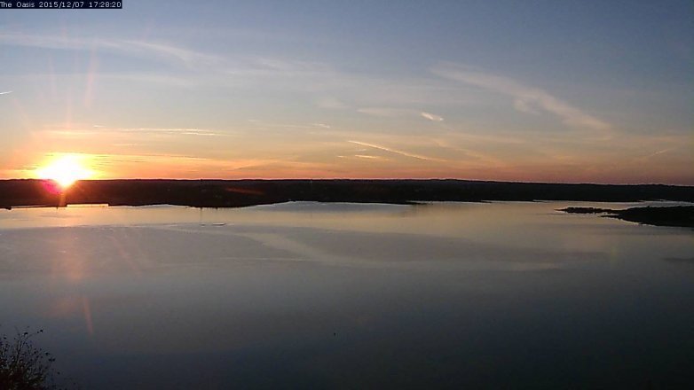 Lake Travis webcam, December 7, 2015 4:35 PM CT
