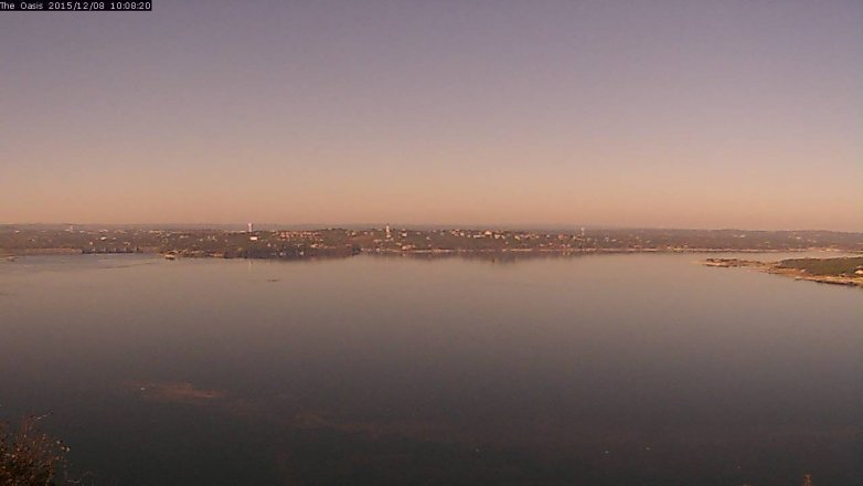 Lake Travis webcam, December 8, 2015 9:15 AM CT