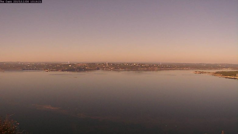 Lake Travis webcam, December 8, 2015 9:25 AM CT