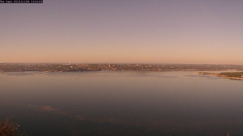 Lake Travis webcam, December 8, 2015 9:30 AM CT