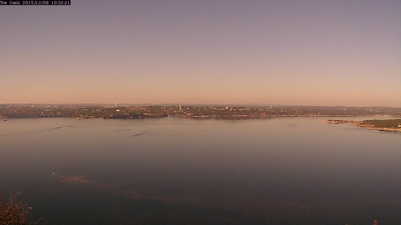 Lake Travis webcam, December 8, 2015 9:40 AM CT