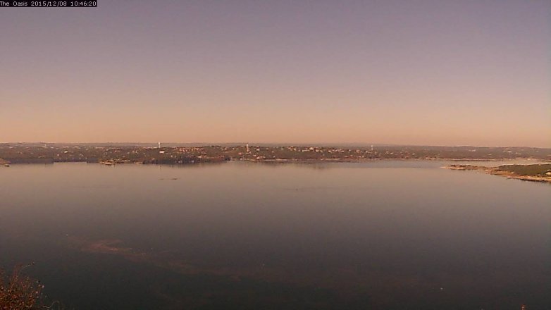 Lake Travis webcam, December 8, 2015 9:50 AM CT