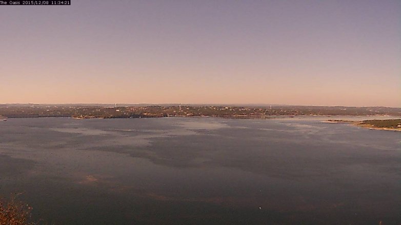 Lake Travis webcam, December 8, 2015 10:40 AM CT