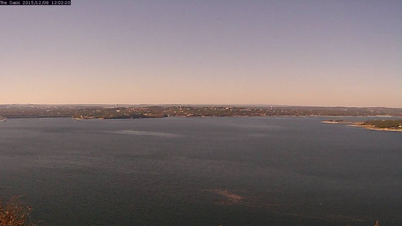 Lake Travis webcam, December 8, 2015 11:10 AM CT