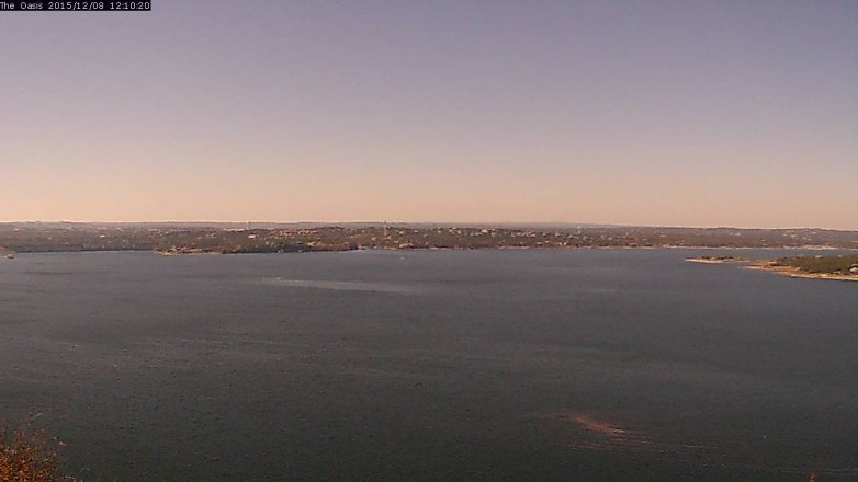 Lake Travis webcam, December 8, 2015 11:15 AM CT