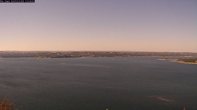 Lake Travis webcam, December 8, 2015 11:25 AM CT