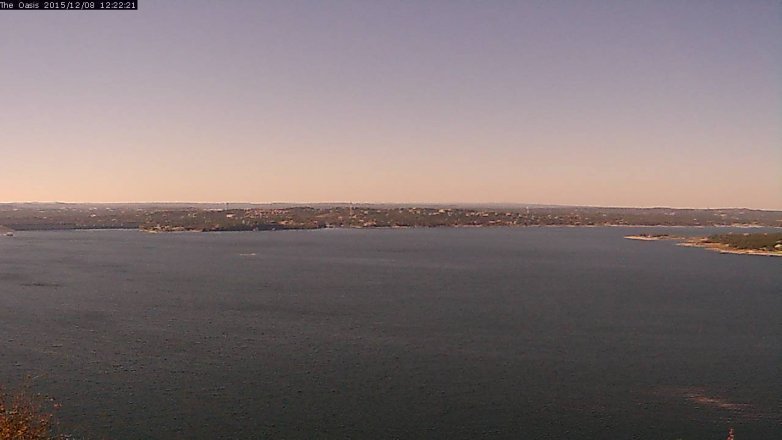 Lake Travis webcam, December 8, 2015 11:30 AM CT