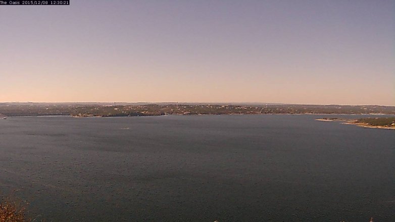 Lake Travis webcam, December 8, 2015 11:35 AM CT