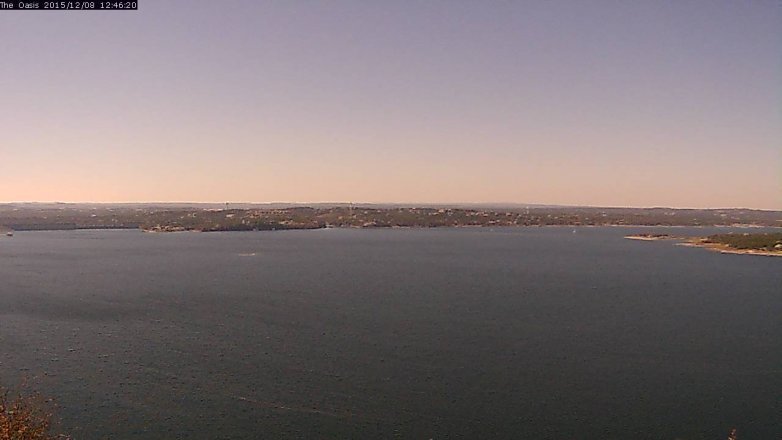 Lake Travis webcam, December 8, 2015 11:55 AM CT