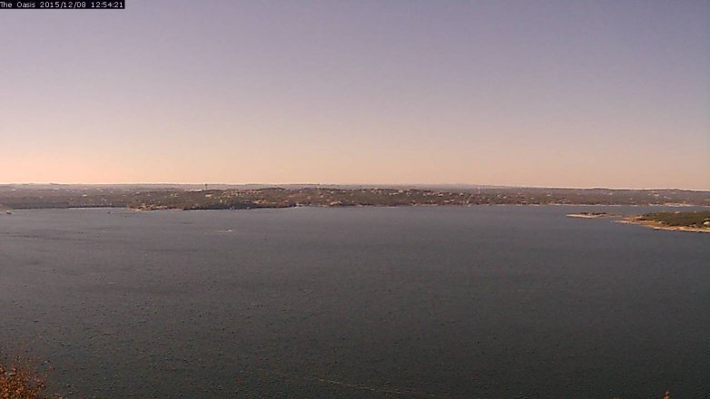 Lake Travis webcam, December 8, 2015 12:00 PM CT
