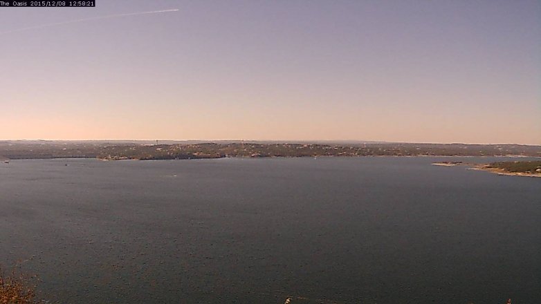 Lake Travis webcam, December 8, 2015 12:05 PM CT
