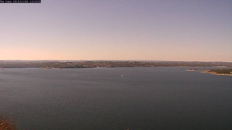 Lake Travis webcam, December 8, 2015 12:15 PM CT