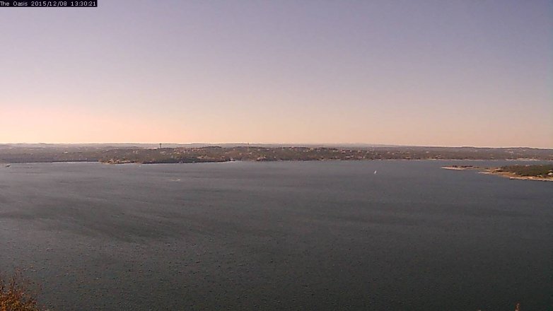 Lake Travis webcam, December 8, 2015 12:35 PM CT
