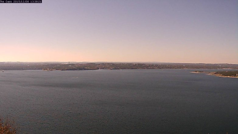 Lake Travis webcam, December 8, 2015 12:45 PM CT