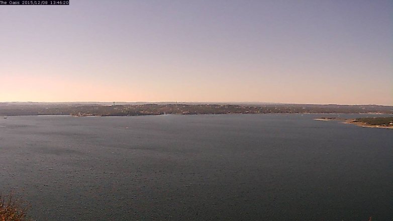 Lake Travis webcam, December 8, 2015 12:50 PM CT