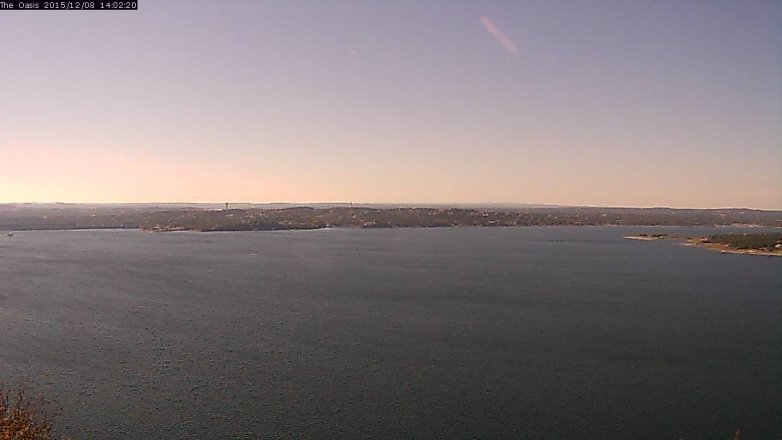 Lake Travis webcam, December 8, 2015 1:10 PM CT