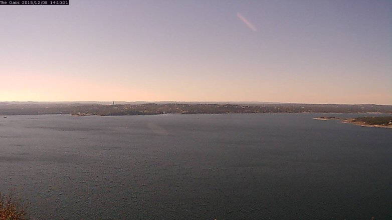 Lake Travis webcam, December 8, 2015 1:15 PM CT