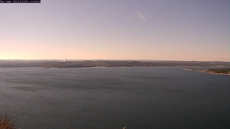 Lake Travis webcam, December 8, 2015 1:25 PM CT