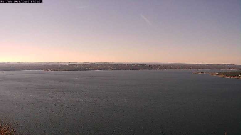Lake Travis webcam, December 8, 2015 1:30 PM CT