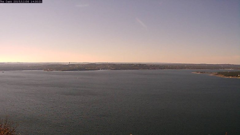 Lake Travis webcam, December 8, 2015 1:35 PM CT