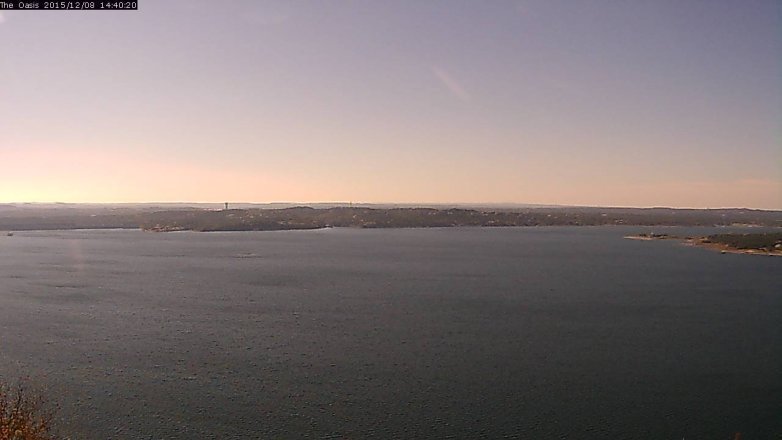 Lake Travis webcam, December 8, 2015 1:45 PM CT