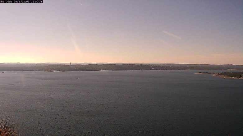 Lake Travis webcam, December 8, 2015 2:05 PM CT