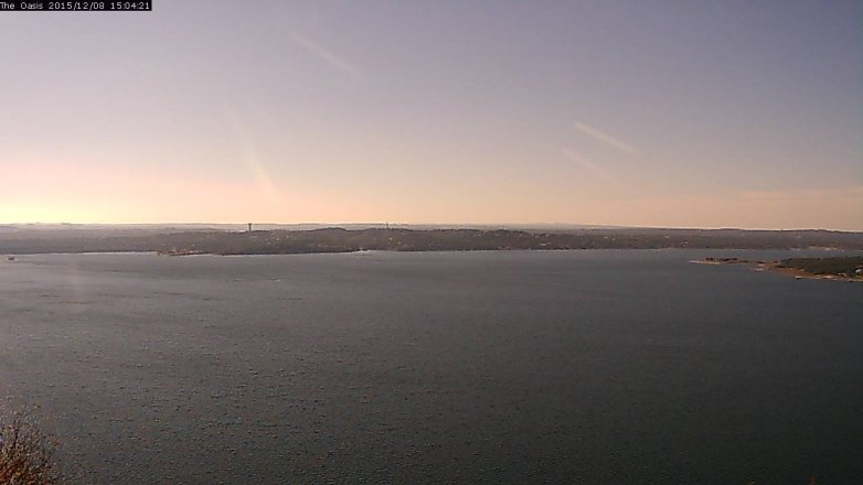 Lake Travis webcam, December 8, 2015 2:10 PM CT