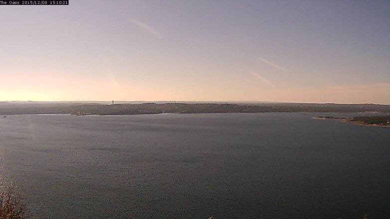 Lake Travis webcam, December 8, 2015 2:15 PM CT