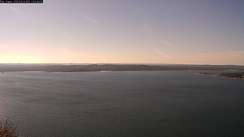 Lake Travis webcam, December 8, 2015 2:25 PM CT
