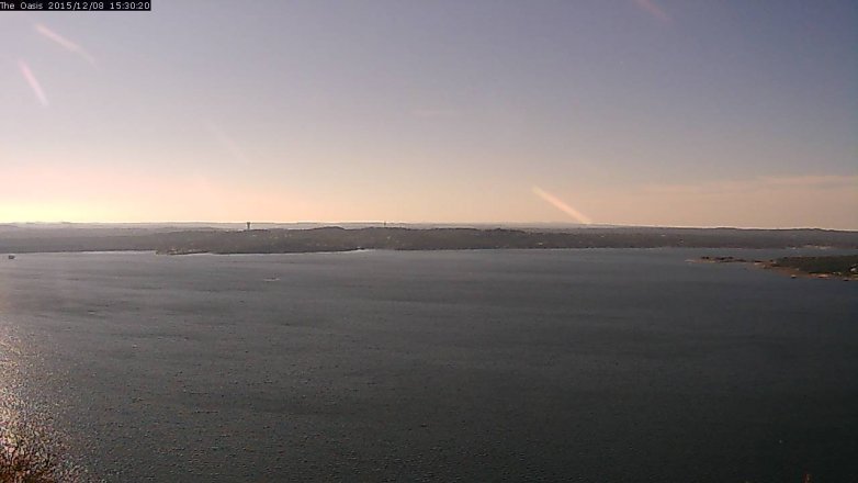Lake Travis webcam, December 8, 2015 2:35 PM CT
