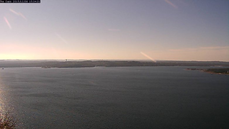 Lake Travis webcam, December 8, 2015 2:40 PM CT