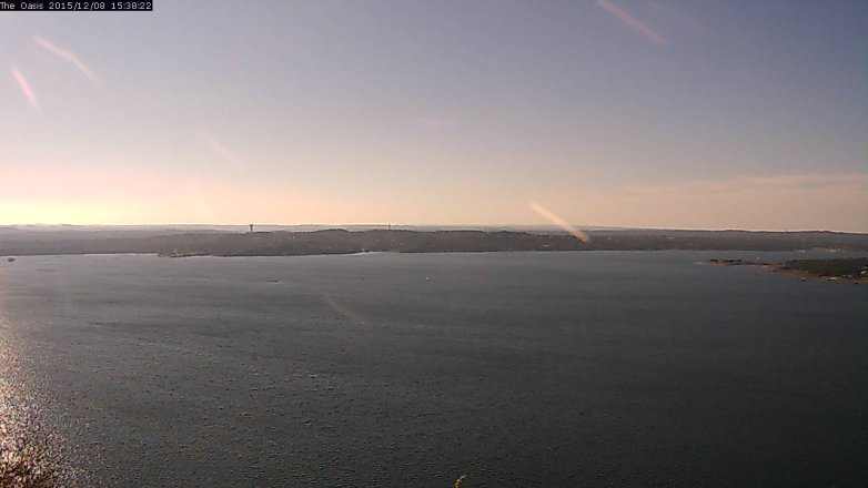 Lake Travis webcam, December 8, 2015 2:45 PM CT