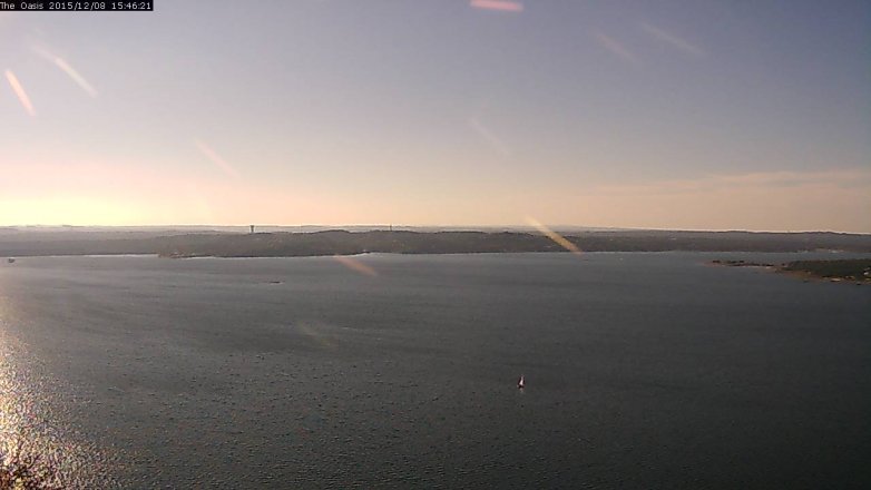 Lake Travis webcam, December 8, 2015 2:55 PM CT