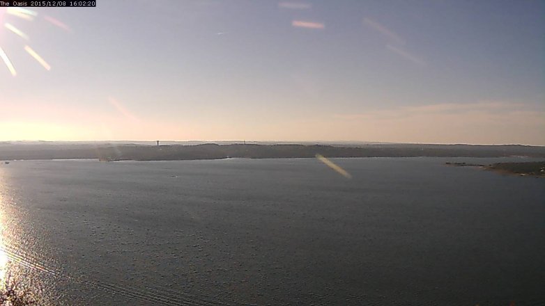 Lake Travis webcam, December 8, 2015 3:10 PM CT