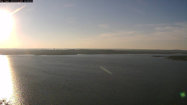 Lake Travis webcam, December 8, 2015 3:45 PM CT