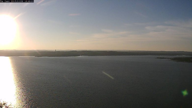 Lake Travis webcam, December 8, 2015 3:55 PM CT