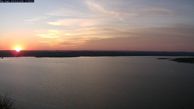 Lake Travis webcam, December 8, 2015 4:35 PM CT