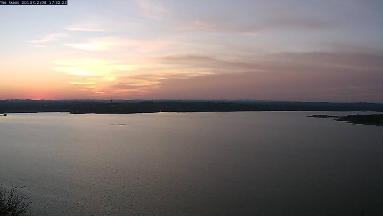 Lake Travis webcam, December 8, 2015 4:40 PM CT