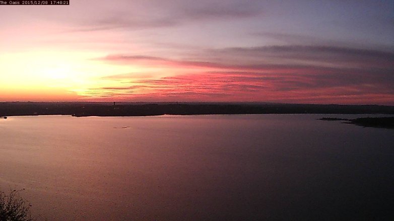 Lake Travis webcam, December 8, 2015 4:55 PM CT