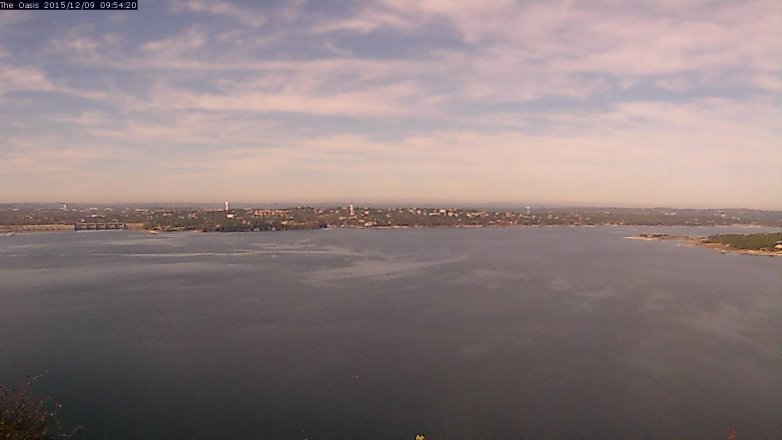 Lake Travis webcam, December 9, 2015 9:00 AM CT